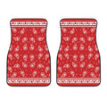 Red And White Paisley Bandana Print Front Car Floor Mats