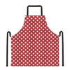 Red And White Polka Dot Pattern Print Apron