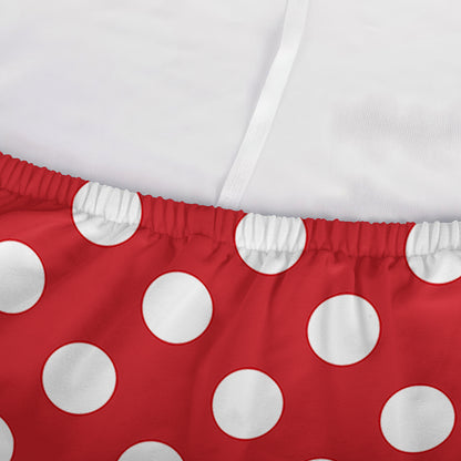 Red And White Polka Dot Pattern Print Sofa Cover