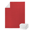 Red And White Polka Dot Print Blanket