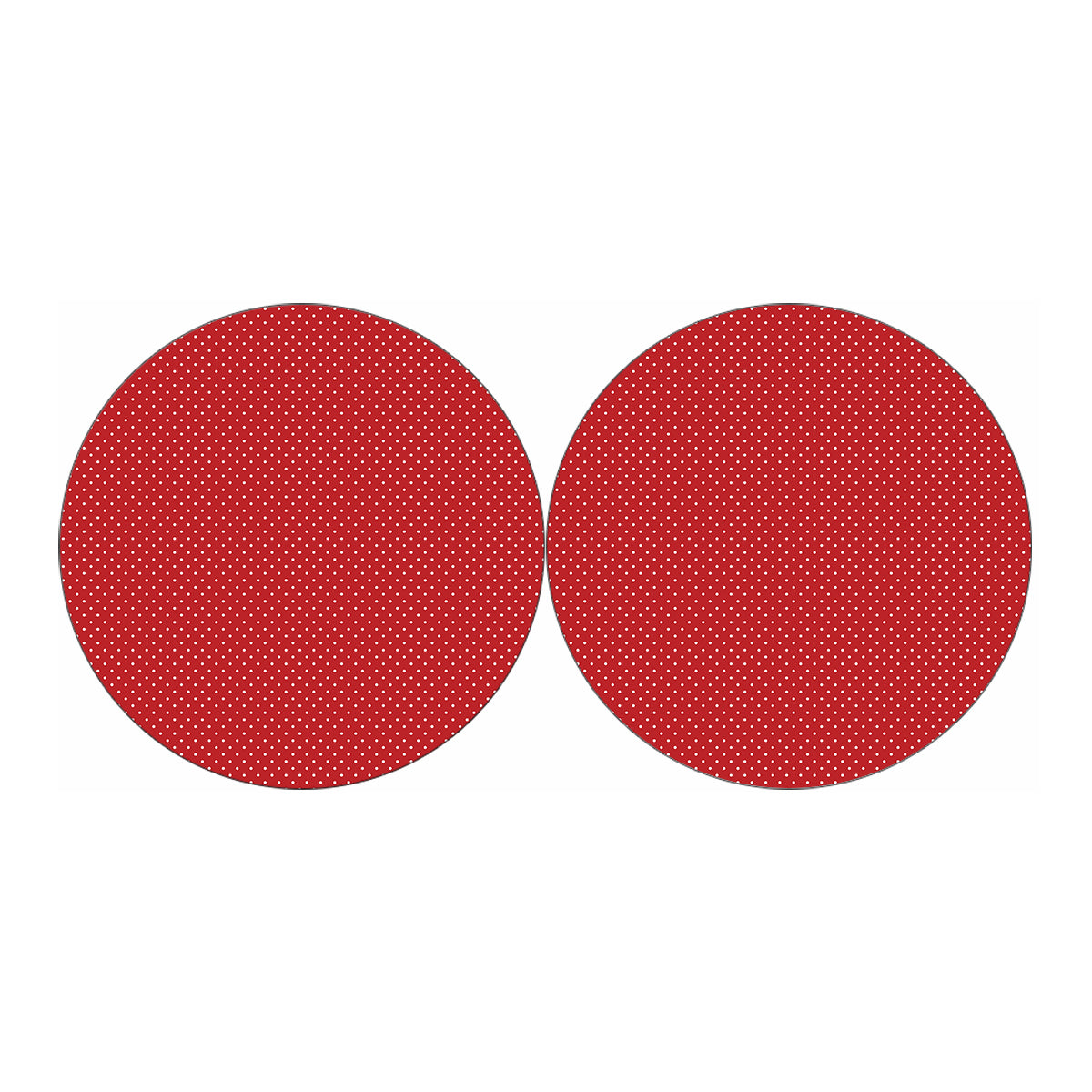 Red And White Polka Dot Print Car Coasters