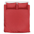 Red And White Polka Dot Print Duvet Cover Bedding Set