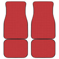 Red And White Polka Dot Print Front and Back Car Floor Mats