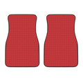Red And White Polka Dot Print Front Car Floor Mats