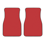 Red And White Polka Dot Print Front Car Floor Mats