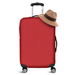 Red And White Polka Dot Print Luggage Cover