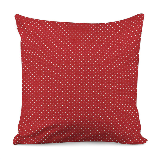 Red And White Polka Dot Print Pillow Cover