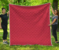 Red And White Polka Dot Print Quilt