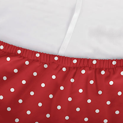 Red And White Polka Dot Print Sofa Cover