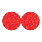 Red And White Snowflake Pattern Print Car Coasters