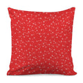 Red And White Snowflake Pattern Print Pillow Cover