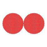 Red And White Star Pattern Print Car Coasters