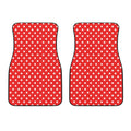 Red And White Star Pattern Print Front Car Floor Mats