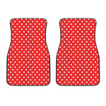 Red And White Star Pattern Print Front Car Floor Mats