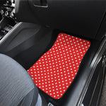 Red And White Star Pattern Print Front Car Floor Mats
