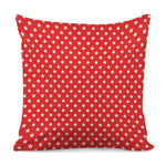 Red And White Star Pattern Print Pillow Cover