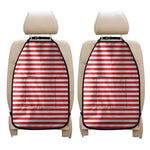 Red And White Striped Pattern Print Car Seat Organizers