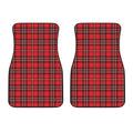 Red And White Tartan Pattern Print Front Car Floor Mats
