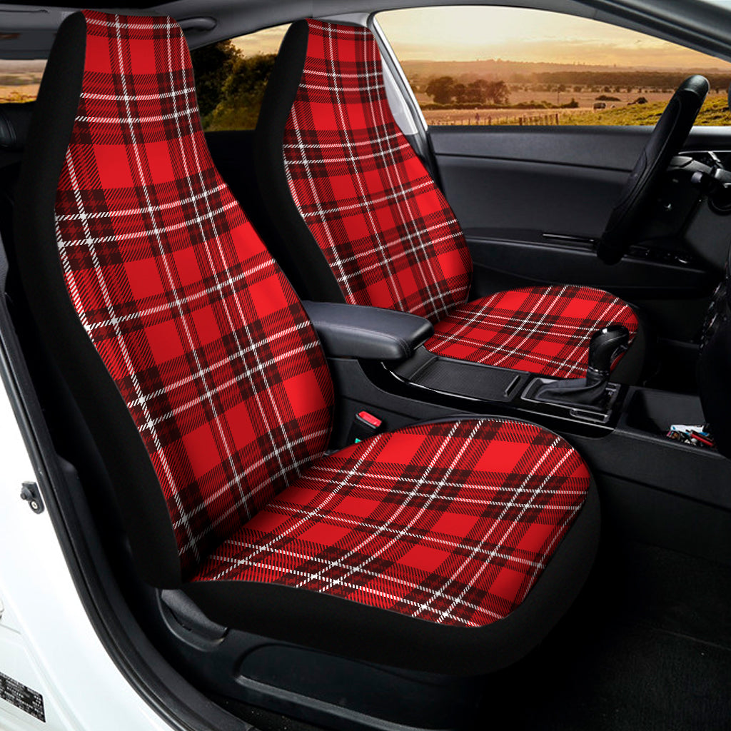 Red And White Tartan Pattern Print Universal Fit Car Seat Covers