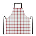 Red And White Tattersall Pattern Print Apron