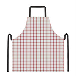 Red And White Tattersall Pattern Print Apron