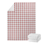 Red And White Tattersall Pattern Print Blanket