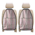 Red And White Tattersall Pattern Print Car Seat Organizers