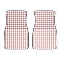 Red And White Tattersall Pattern Print Front Car Floor Mats