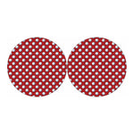 Red And White Volleyball Pattern Print Car Coasters