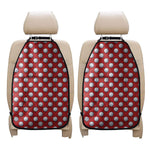 Red And White Volleyball Pattern Print Car Seat Organizers