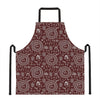 Red And White Warli Tribal Print Apron