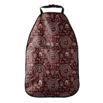 Red And White Warli Tribal Print Car Seat Organizers