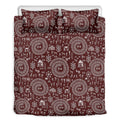 Red And White Warli Tribal Print Duvet Cover Bedding Set