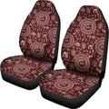Red And White Warli Tribal Print Universal Fit Car Seat Covers