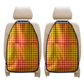 Red And Yellow Check Pattern Print Car Seat Organizers