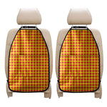 Red And Yellow Check Pattern Print Car Seat Organizers