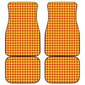 Red And Yellow Check Pattern Print Front and Back Car Floor Mats