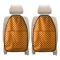 Red And Yellow Checkered Pattern Print Car Seat Organizers