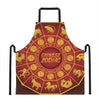 Red And Yellow Chinese Zodiac Print Apron