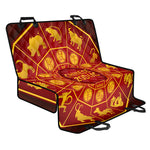 Red And Yellow Chinese Zodiac Print Pet Car Back Seat Cover