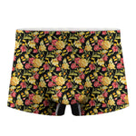 Red And Yellow Flowers Print Men's Boxer Briefs