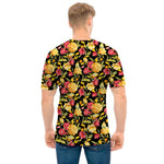 Red And Yellow Flowers Print Men's T-Shirt