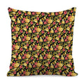 Red And Yellow Flowers Print Pillow Cover