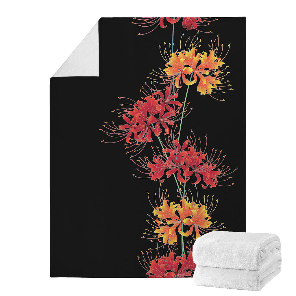 Red And Yellow Japanese Amaryllis Print Blanket