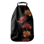 Red And Yellow Japanese Amaryllis Print Car Seat Organizers