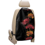 Red And Yellow Japanese Amaryllis Print Car Seat Organizers