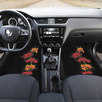 Red And Yellow Japanese Amaryllis Print Front Car Floor Mats