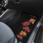 Red And Yellow Japanese Amaryllis Print Front Car Floor Mats