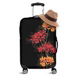 Red And Yellow Japanese Amaryllis Print Luggage Cover