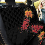 Red And Yellow Japanese Amaryllis Print Pet Car Back Seat Cover